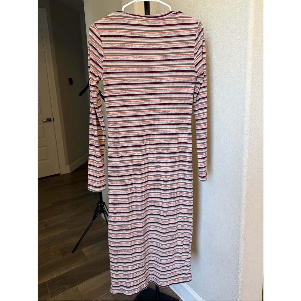 wild fable Striped Midi Dress in White, Red, Blue S - Picture 2 of 7